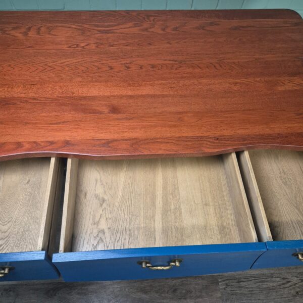 Bureau Eiken Blauw-Bruin 1,30 m x 0,68 m - Afbeelding 7