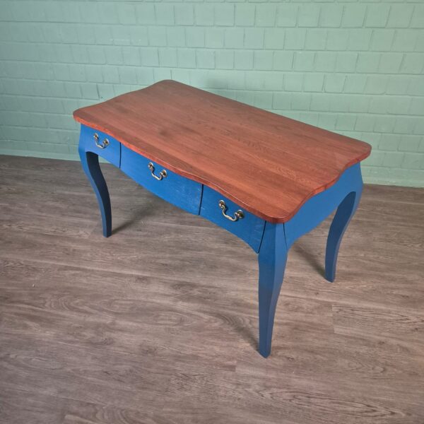 Bureau Eiken Blauw-Bruin 1,30 m x 0,68 m - Afbeelding 3