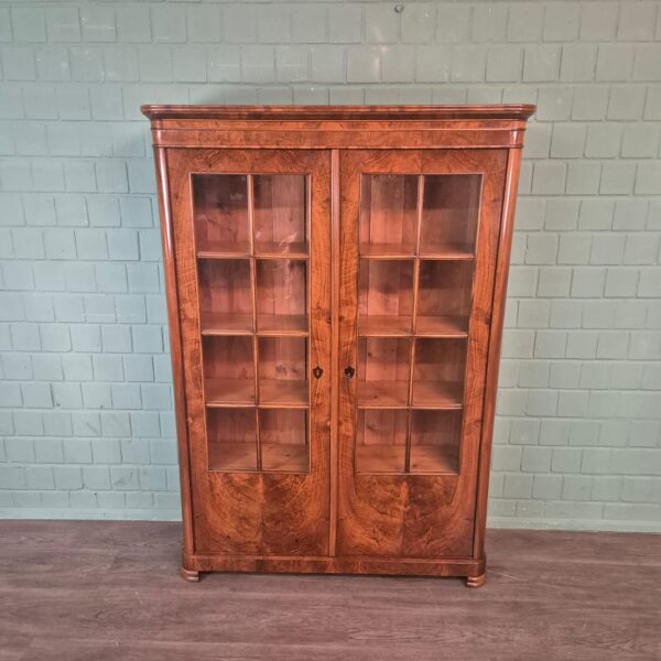 Vitrine Servieskast Biedermeier 1830 Noten - Afbeelding 2