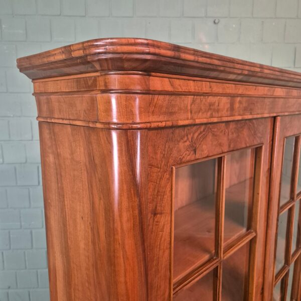 Vitrine Servieskast Biedermeier 1830 Noten - Afbeelding 5