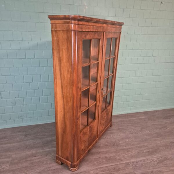 Vitrine Servieskast Biedermeier 1830 Noten - Afbeelding 3