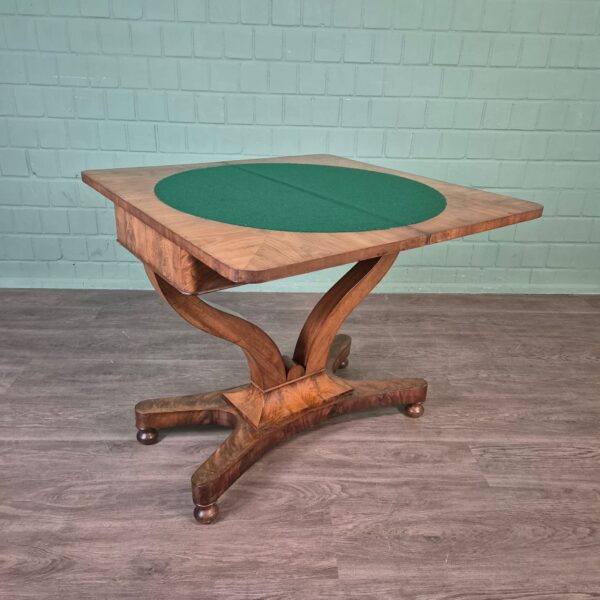 Klaptafel Speeltafel Biedermeier 1820 Mahonie - Afbeelding 13