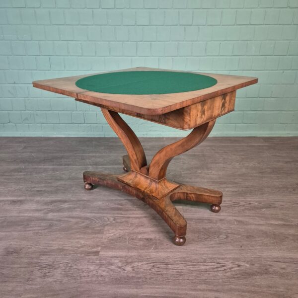 Klaptafel Speeltafel Biedermeier 1820 Mahonie - Afbeelding 14