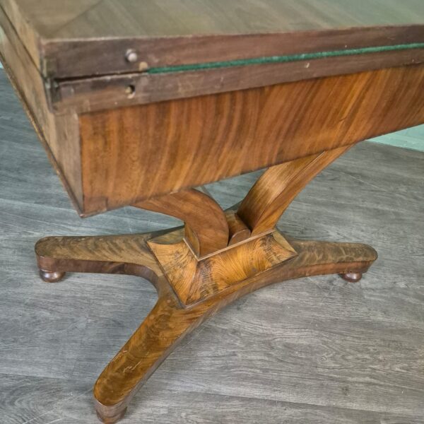 Klaptafel Speeltafel Biedermeier 1820 Mahonie - Afbeelding 9