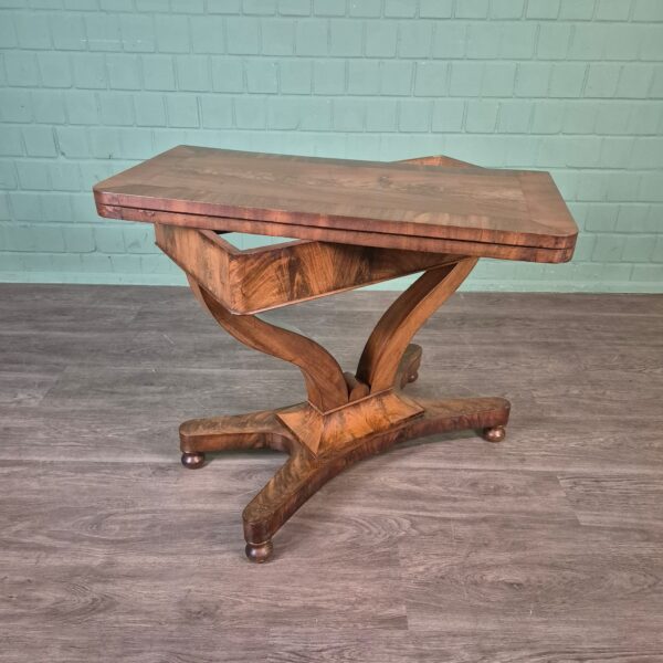 Klaptafel Speeltafel Biedermeier 1820 Mahonie - Afbeelding 7