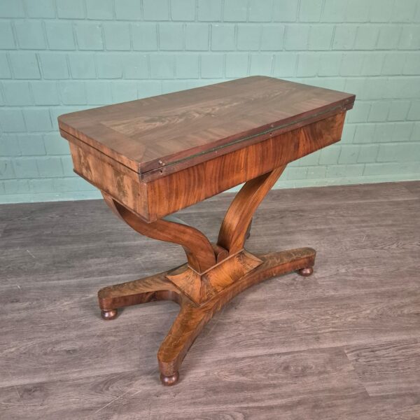 Klaptafel Speeltafel Biedermeier 1820 Mahonie - Afbeelding 6