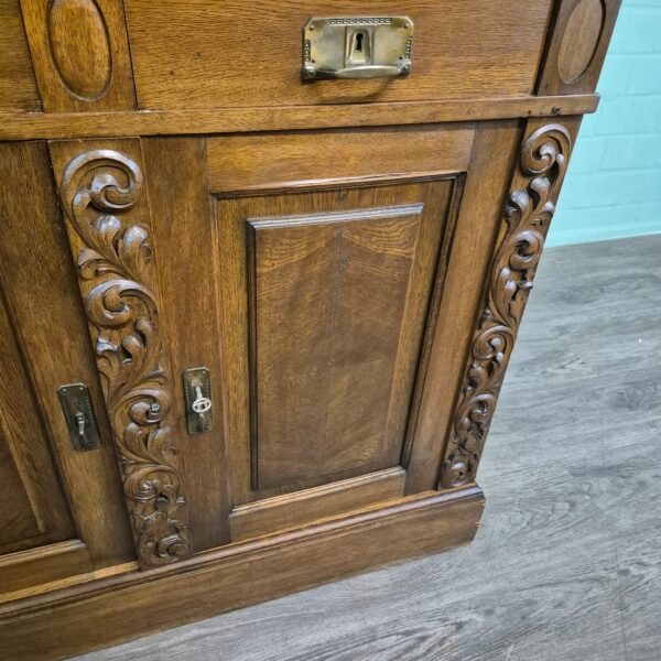 Buffetkast Kast Jugendstil 1910 Eiken - Afbeelding 7