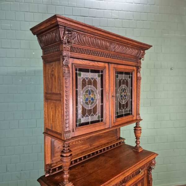 Buffetkast Kast Gründerzeit 1880 Eiken - Afbeelding 5
