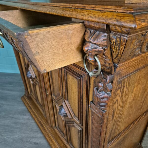 Buffetkast Kast Gründerzeit 1880 Eiken - Afbeelding 21