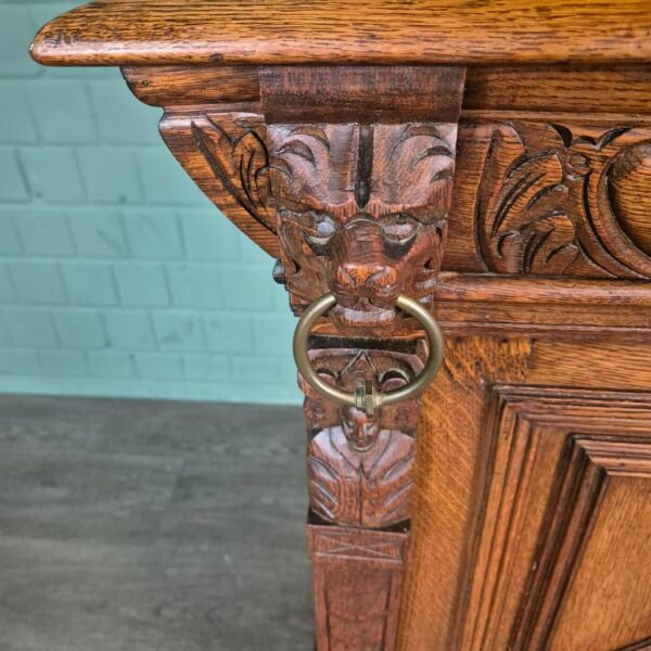 Buffetkast Kast Gründerzeit 1880 Eiken - Afbeelding 7