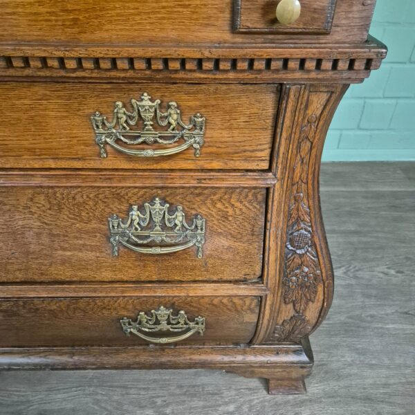 Secretaire Barok 1770 Eiken - Afbeelding 6