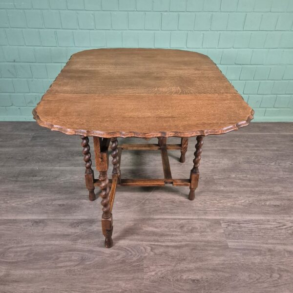 Klaptafel Jugendstil 1920 Eiken - Afbeelding 10