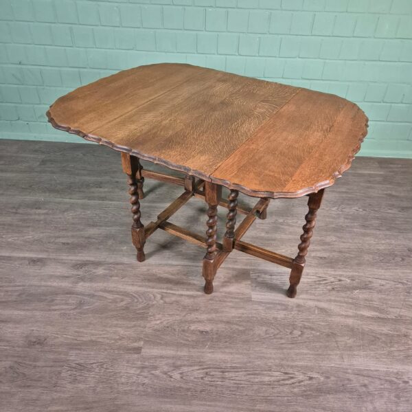 Klaptafel Jugendstil 1920 Eiken - Afbeelding 7