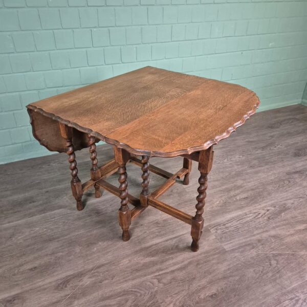 Klaptafel Jugendstil 1920 Eiken - Afbeelding 6
