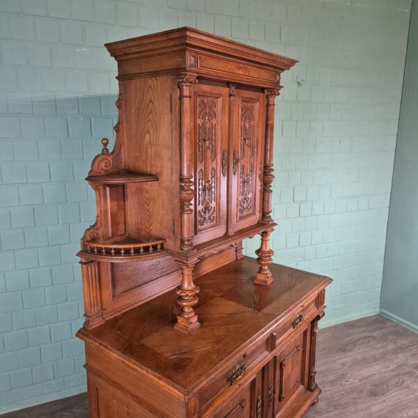 Buffetkast Kast Gründerzeit 1880 Eiken - Afbeelding 6
