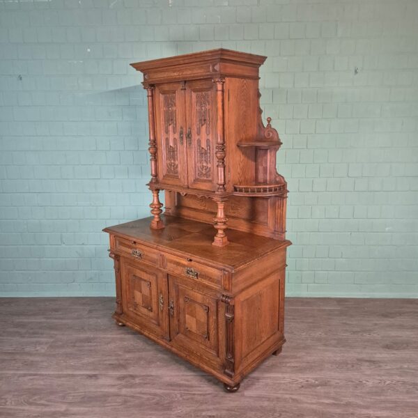 Buffetkast Kast Gründerzeit 1880 Eiken - Afbeelding 4