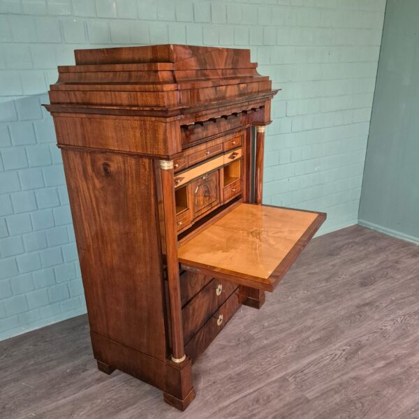 Secretaire Biedermeier 1810 Mahonie - Afbeelding 4
