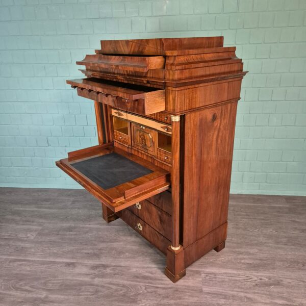 Secretaire Biedermeier 1810 Mahonie - Afbeelding 12