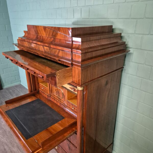 Secretaire Biedermeier 1810 Mahonie - Afbeelding 14