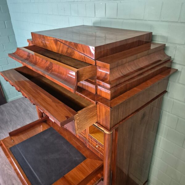 Secretaire Biedermeier 1810 Mahonie - Afbeelding 13