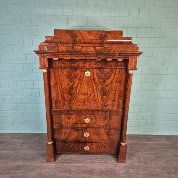 Secretaire Biedermeier 1810 Mahonie - Afbeelding 3