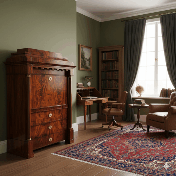 Secretaire Biedermeier 1810 Mahonie - Afbeelding 2