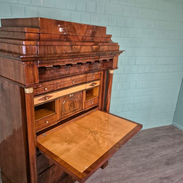 Secretaire Biedermeier 1810 Mahonie - Afbeelding 6