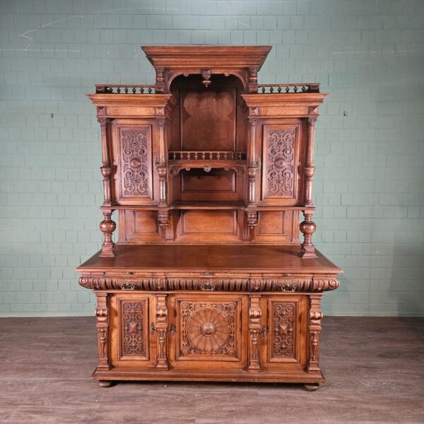 Buffetkast Kast Gründerzeit 1880 Eiken - Afbeelding 3