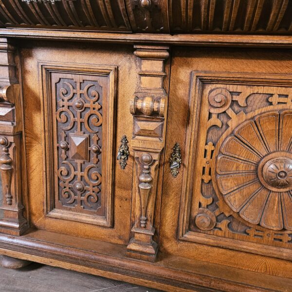 Buffetkast Kast Gründerzeit 1880 Eiken - Afbeelding 6
