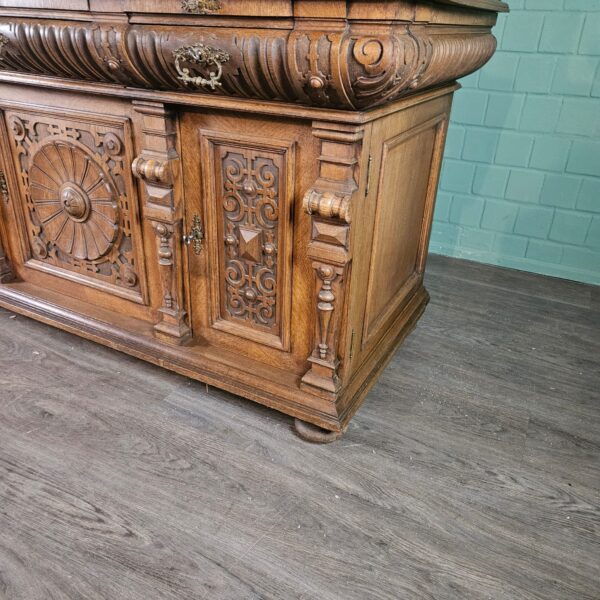 Buffetkast Kast Gründerzeit 1880 Eiken - Afbeelding 10