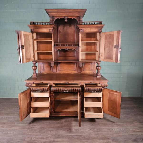 Buffetkast Kast Gründerzeit 1880 Eiken - Afbeelding 16