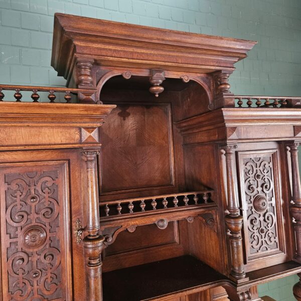 Buffetkast Kast Gründerzeit 1880 Eiken - Afbeelding 14