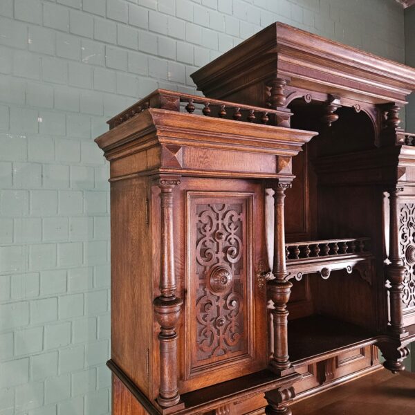 Buffetkast Kast Gründerzeit 1880 Eiken - Afbeelding 4