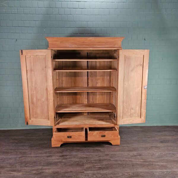 Kast Kledingkast Teak 1,35 m - Afbeelding 7