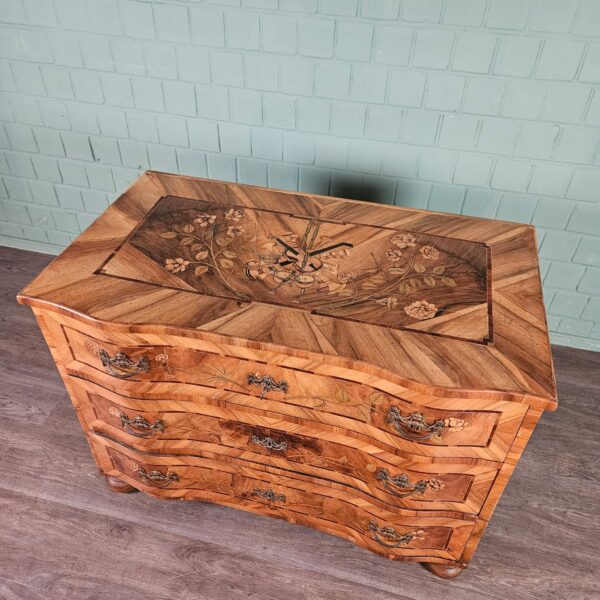 Barokcomode Commode Barok 1780 Noten - Afbeelding 4