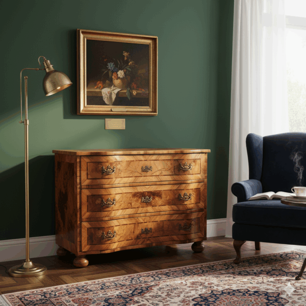 Barokcomode Commode Barok 1780 Noten - Afbeelding 2