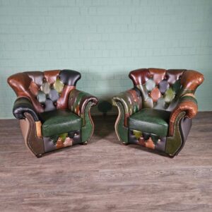 Chesterfield Fauteuil Leder Model Jungle Set