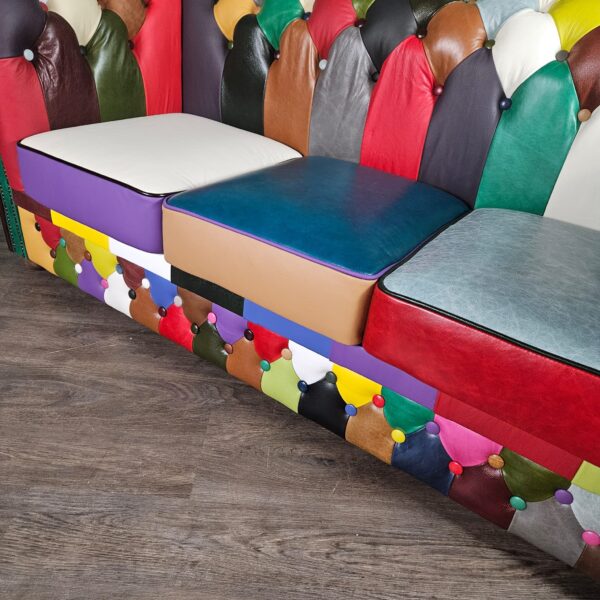 Chesterfield Bank Leder Model Carnaval 2,00 m - Afbeelding 7