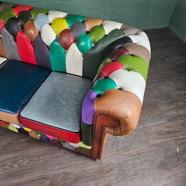 Chesterfield Bank Leder Model Carnaval 2,00 m - Afbeelding 8