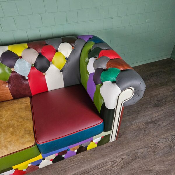 Chesterfield Bank Leder Model Carnaval 1,63 m - Afbeelding 7