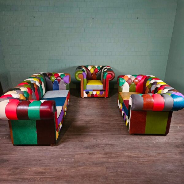 Chesterfield Bankstel Model Carnaval 3-2-1 Leder