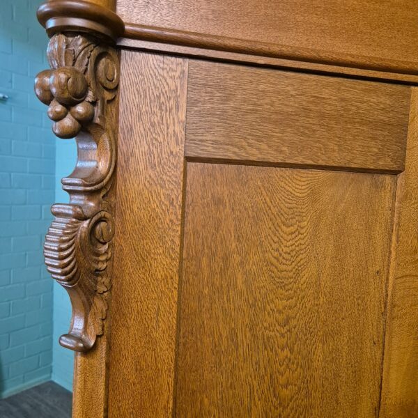 Kast Kledingkast Biedermeier 1840 Eiken - Afbeelding 7