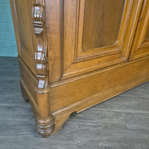 Kast Kledingkast Biedermeier 1840 Eiken - Afbeelding 8