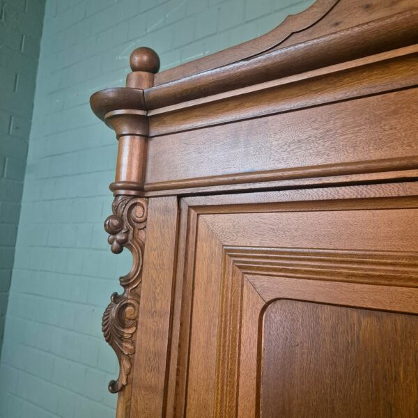 Kast Kledingkast Biedermeier 1840 Eiken - Afbeelding 14