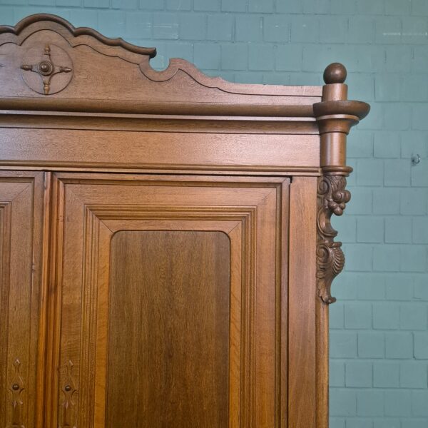 Kast Kledingkast Biedermeier 1840 Eiken - Afbeelding 12
