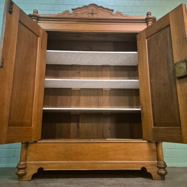 Kast Kledingkast Biedermeier 1840 Eiken - Afbeelding 17