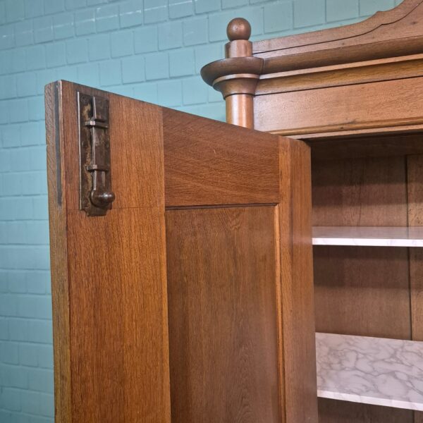 Kast Kledingkast Biedermeier 1840 Eiken - Afbeelding 18