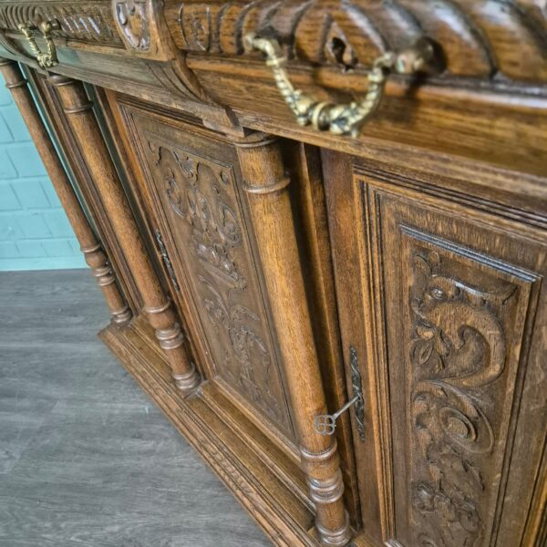Dressoir Gründerzeit 1880 Eiken - Afbeelding 8
