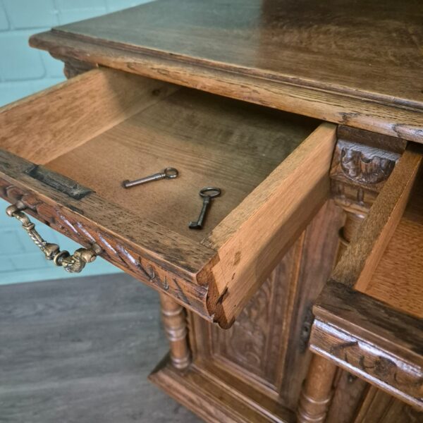 Dressoir Gründerzeit 1880 Eiken - Afbeelding 13