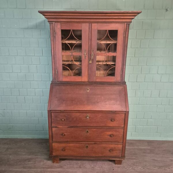 Secretaire Biedermeier 1820 Eiken - Afbeelding 3